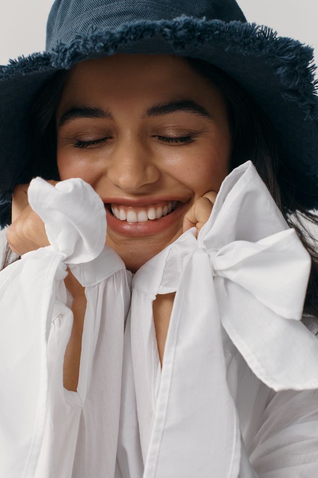 Maeve Buttondown Bow-Cuff Shirt | Anthropologie