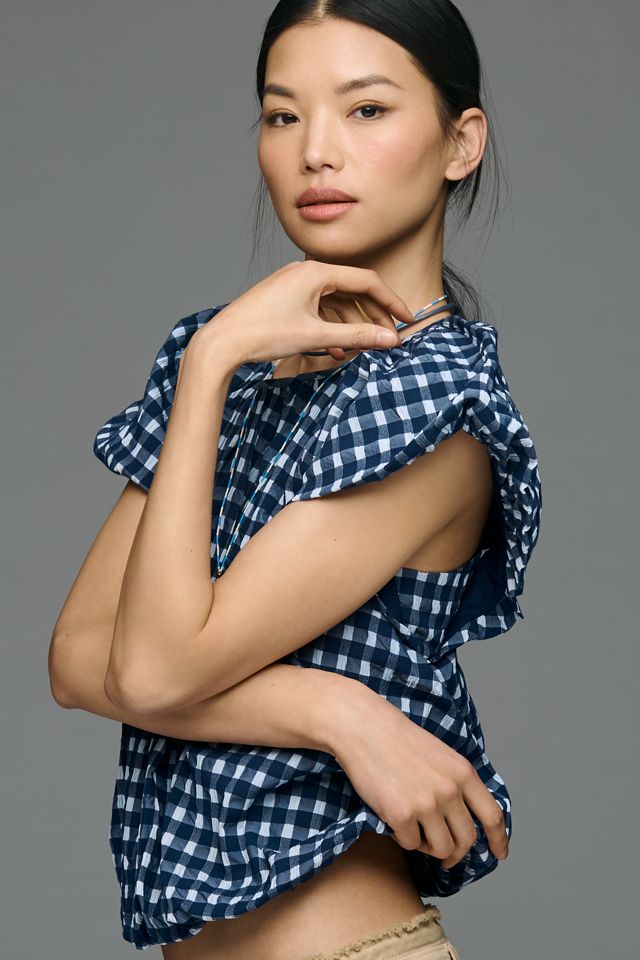 Maeve Textured Puff Sleeve Top #2