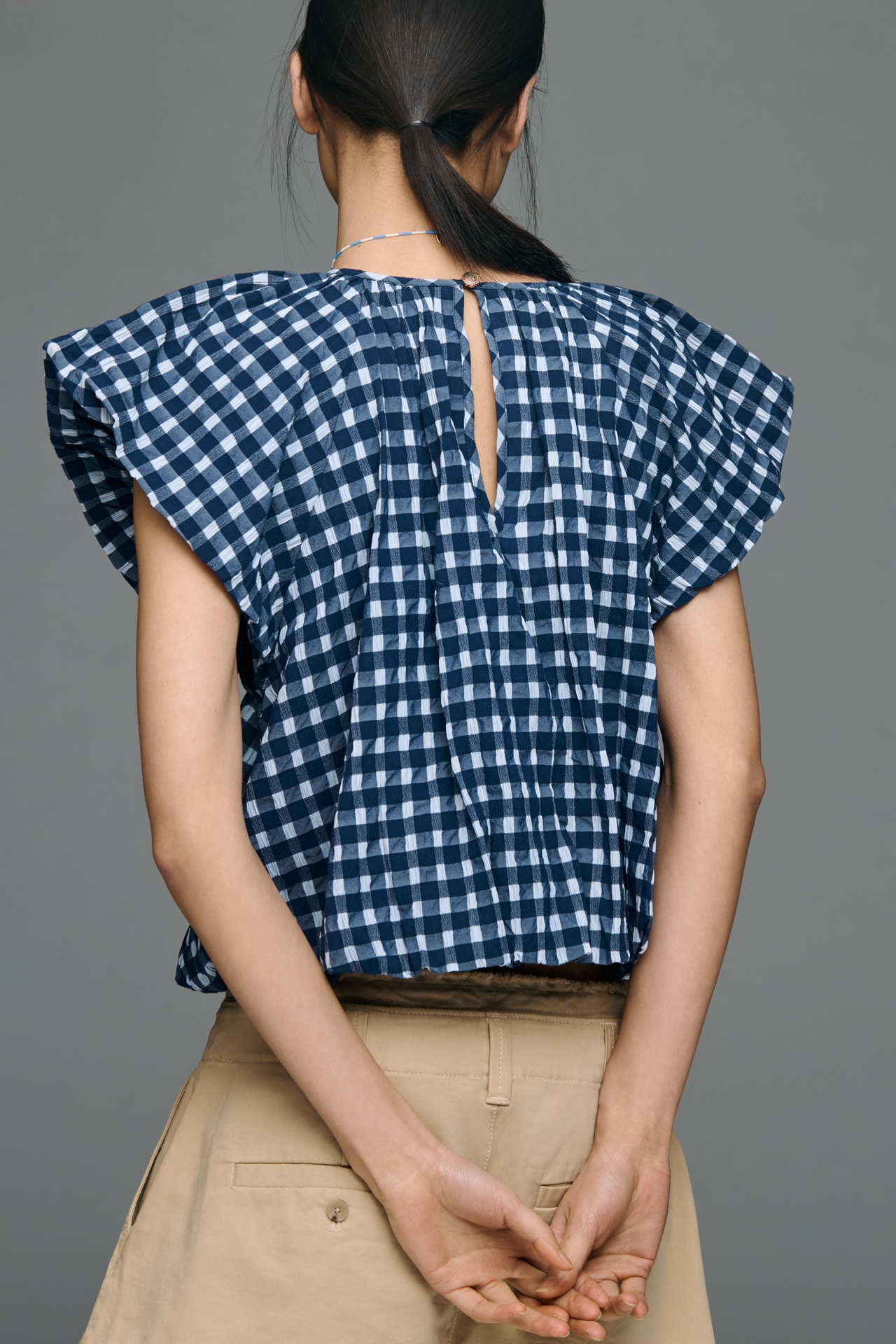 Maeve Textured Puff Sleeve Top