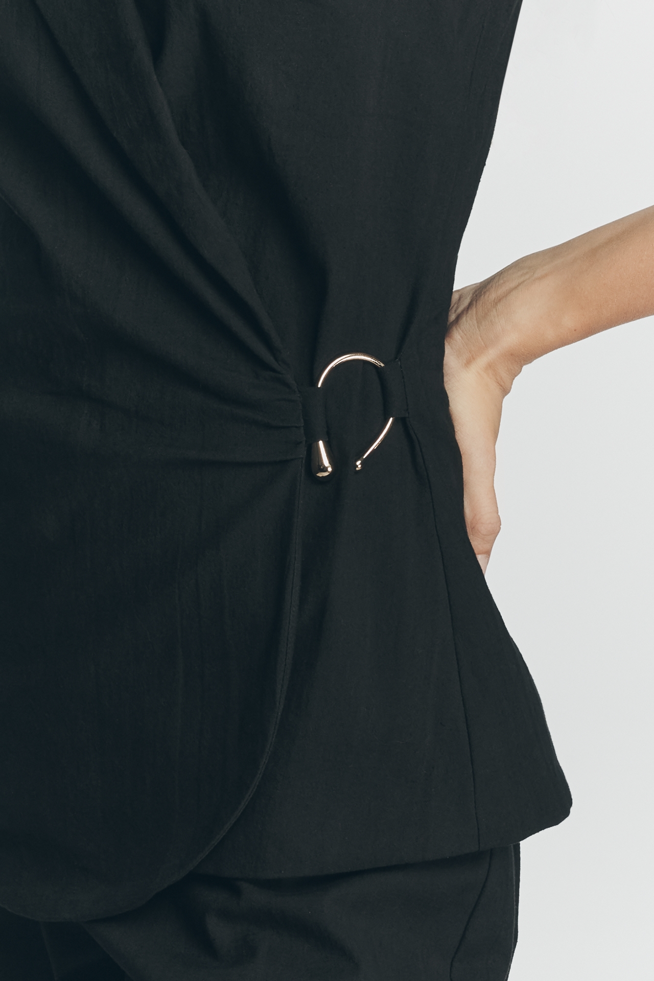 Maeve Short-Sleeve V-Neck Wrap Top