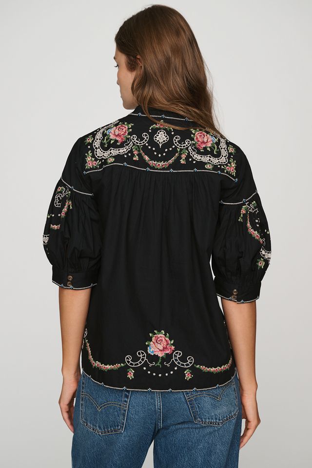 Darcey Popover Swing Top: Embroidered Edition #2