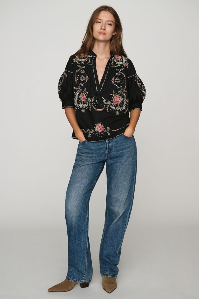 Darcey Popover Swing Top: Embroidered Edition #3