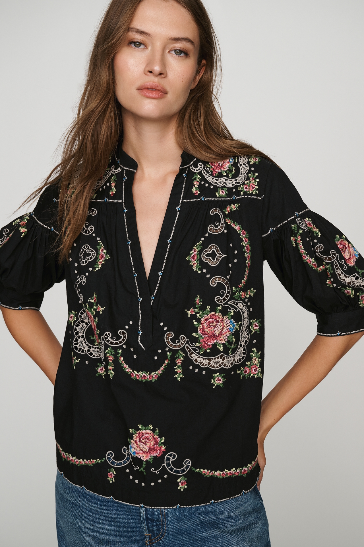 By Anthropologie Darcey 100% Cotton Swing Top