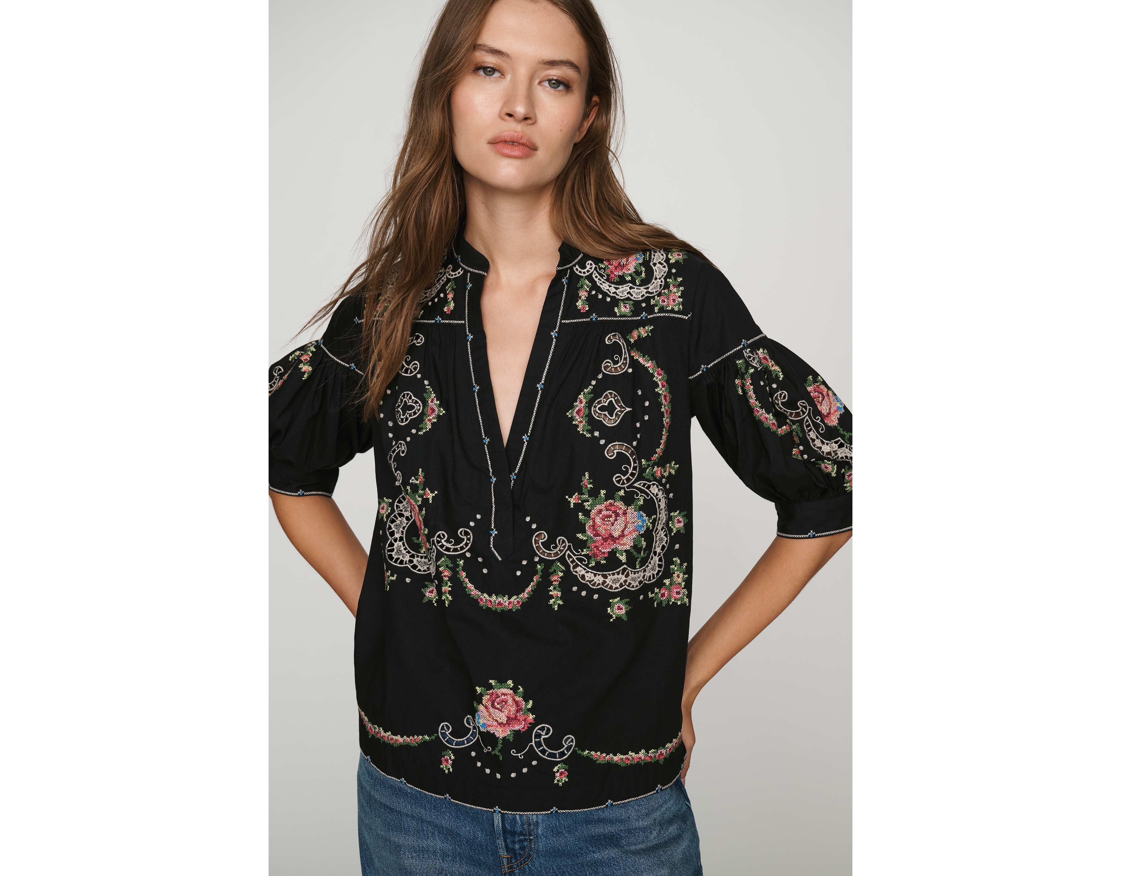 By Anthropologie Darcey 100% Cotton Swing Top