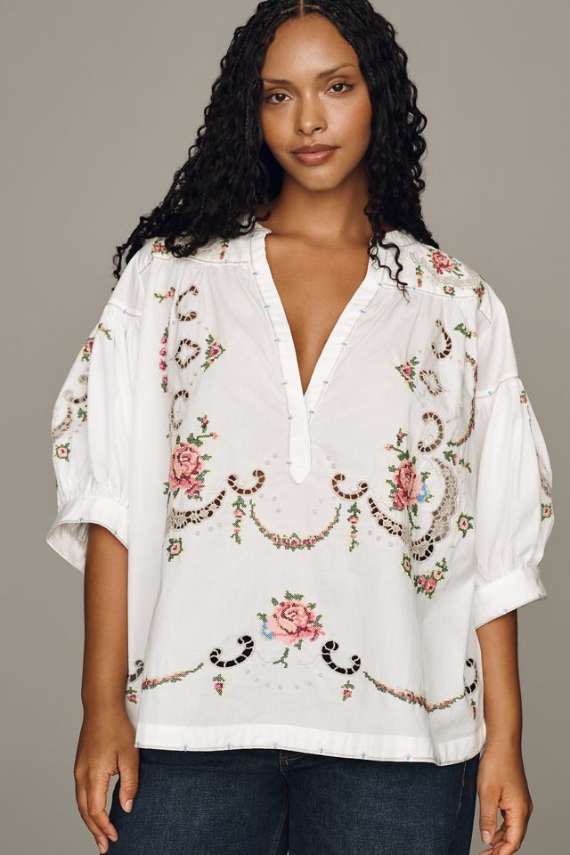Darcey Popover Swing Top: Embroidered Edition #4