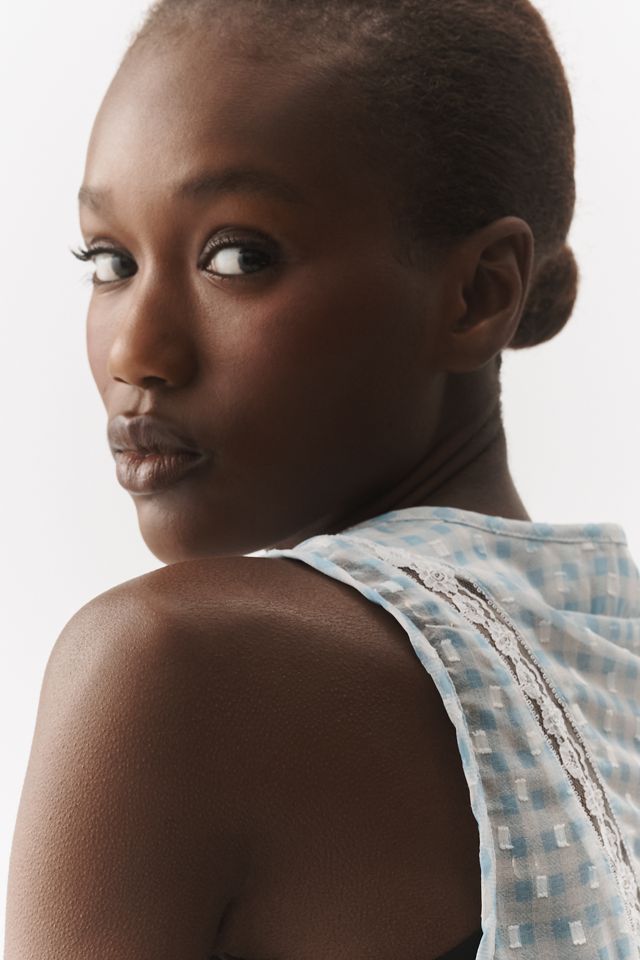 By Anthropologie Sheer Lace Swing Tank | Anthropologie