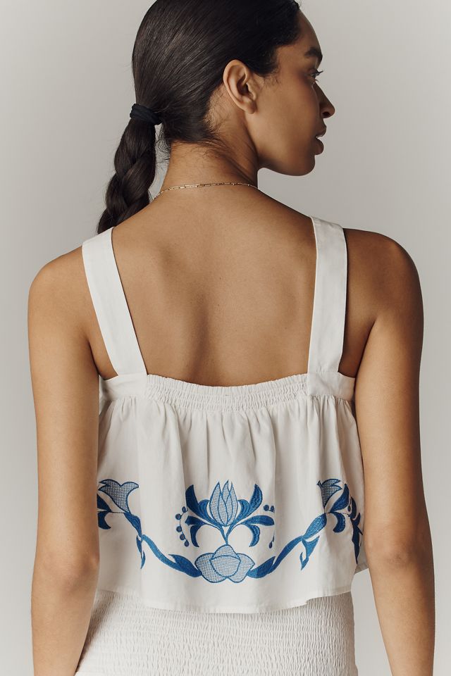 By Anthropologie Cotton Cutwork Top #1