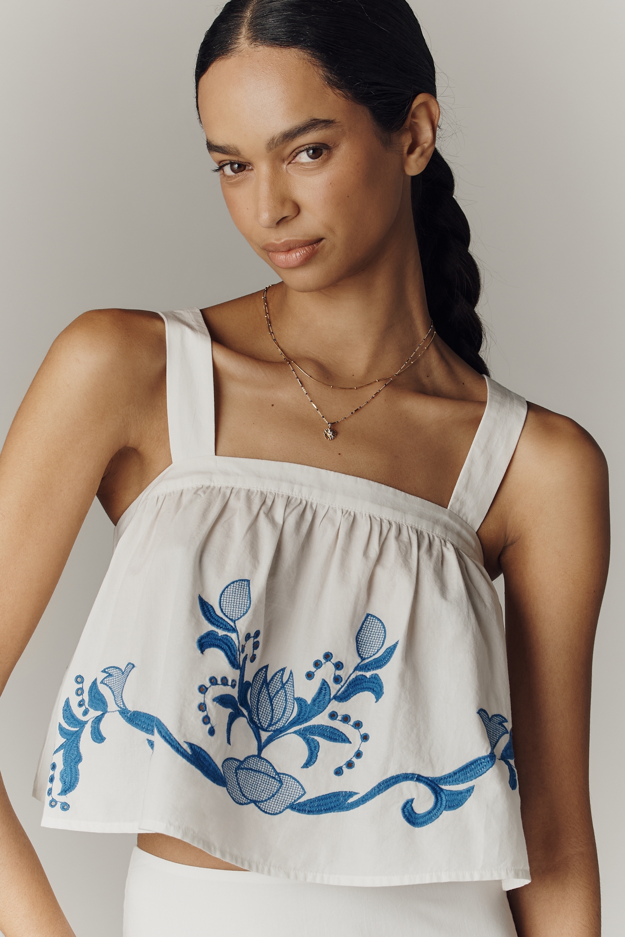By Anthropologie Cotton Cutwork Top
