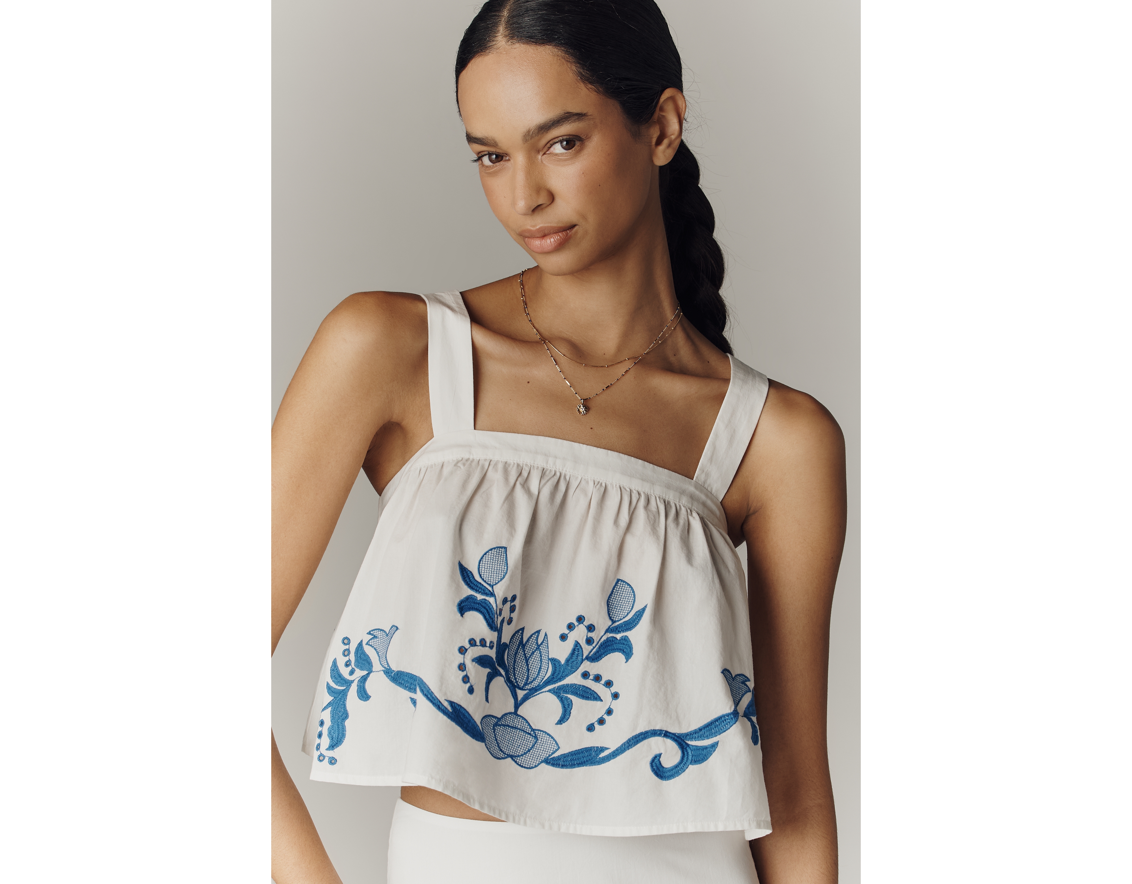 By Anthropologie Cotton Cutwork Top