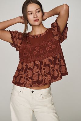 By Anthropologie Babydoll Top