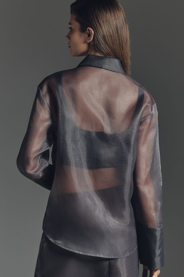 APPARIS Tyra Organza Buttondown Top | Anthropologie