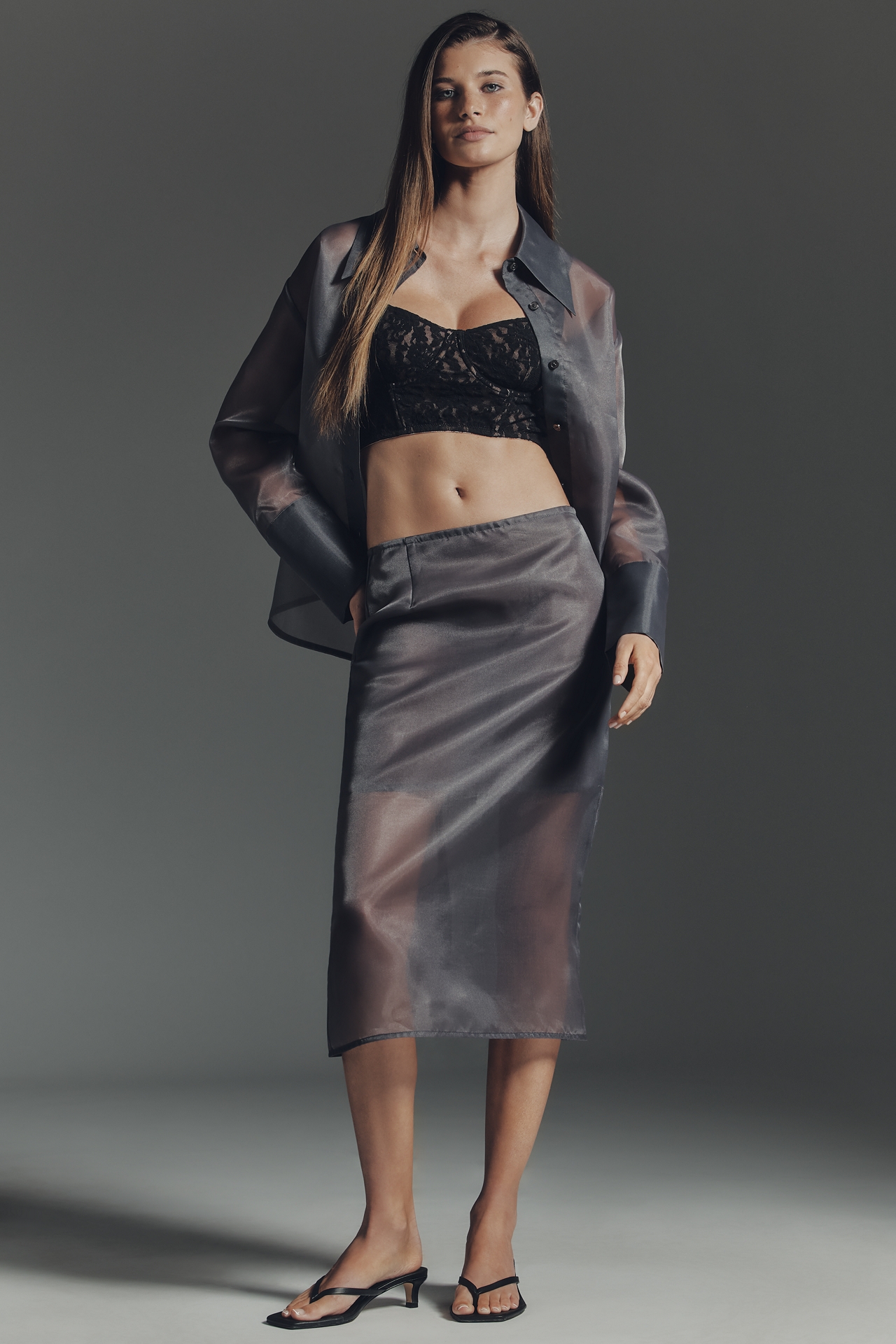 APPARIS Tyra Organza Buttondown Top