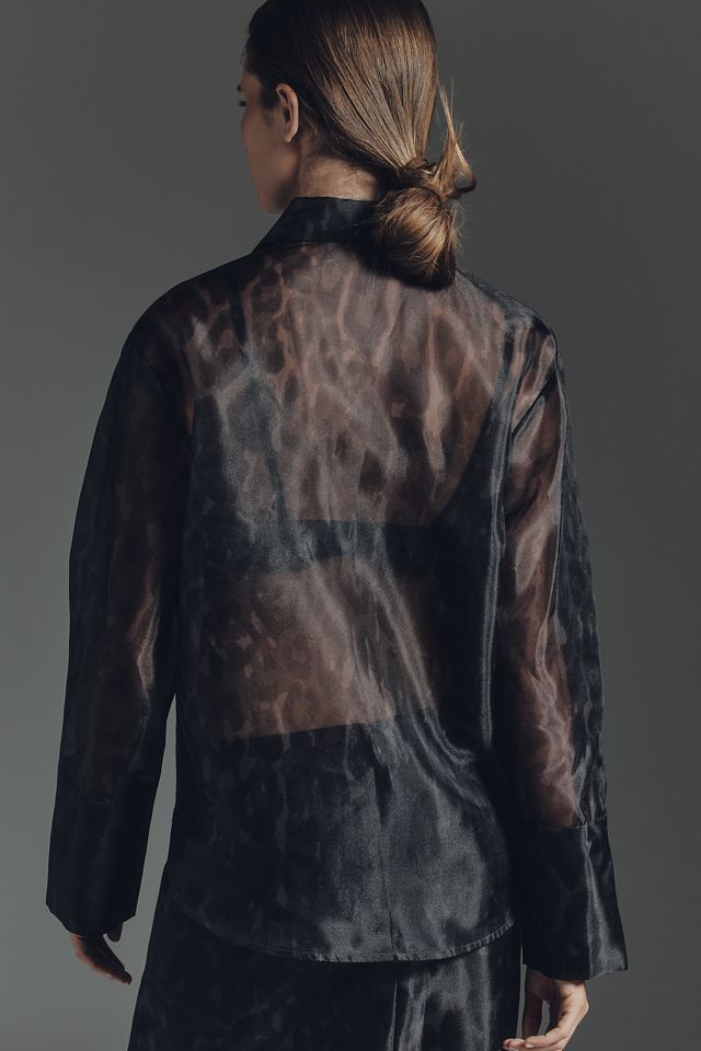 APPARIS Tyra Organza Buttondown Top #1