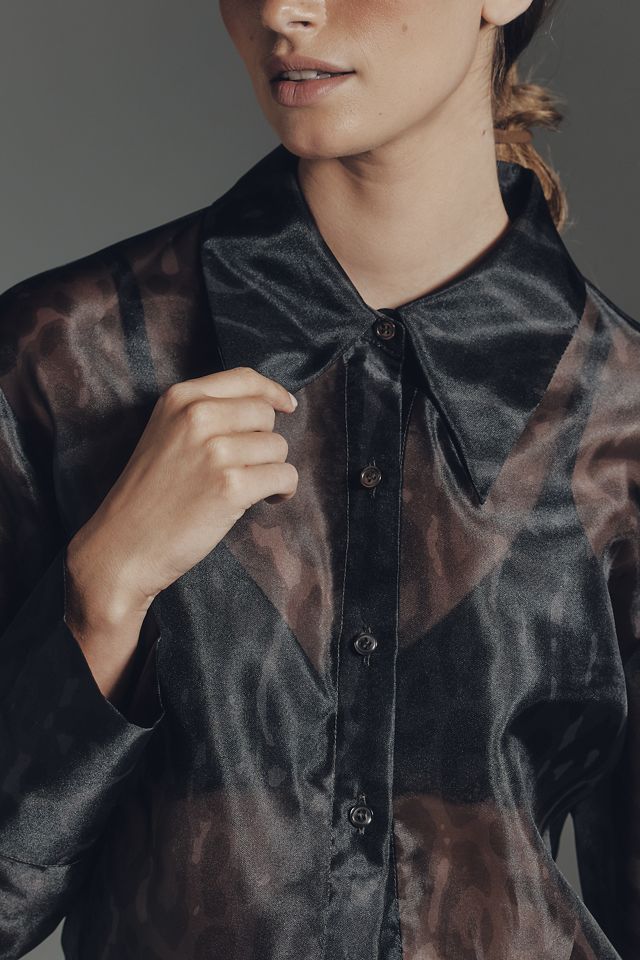 APPARIS Tyra Organza Buttondown Top #2