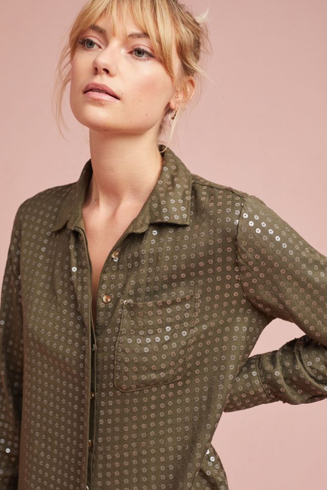 Sequined Buttondown #1