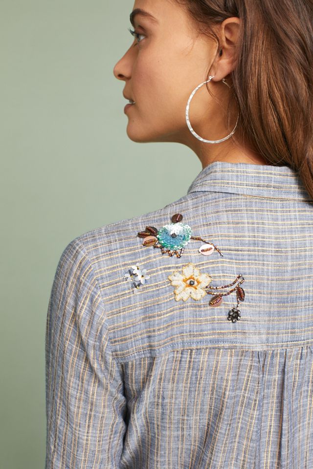 Ella Embroidered Peplum Shirt #2