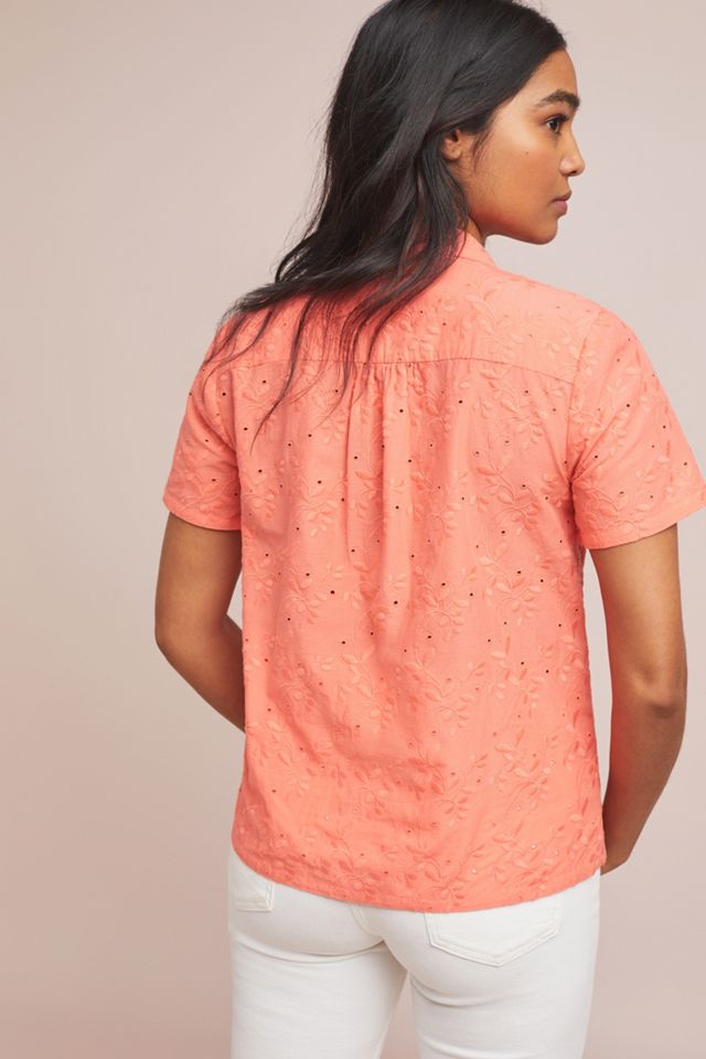 Eyelet Guayabera Top #1