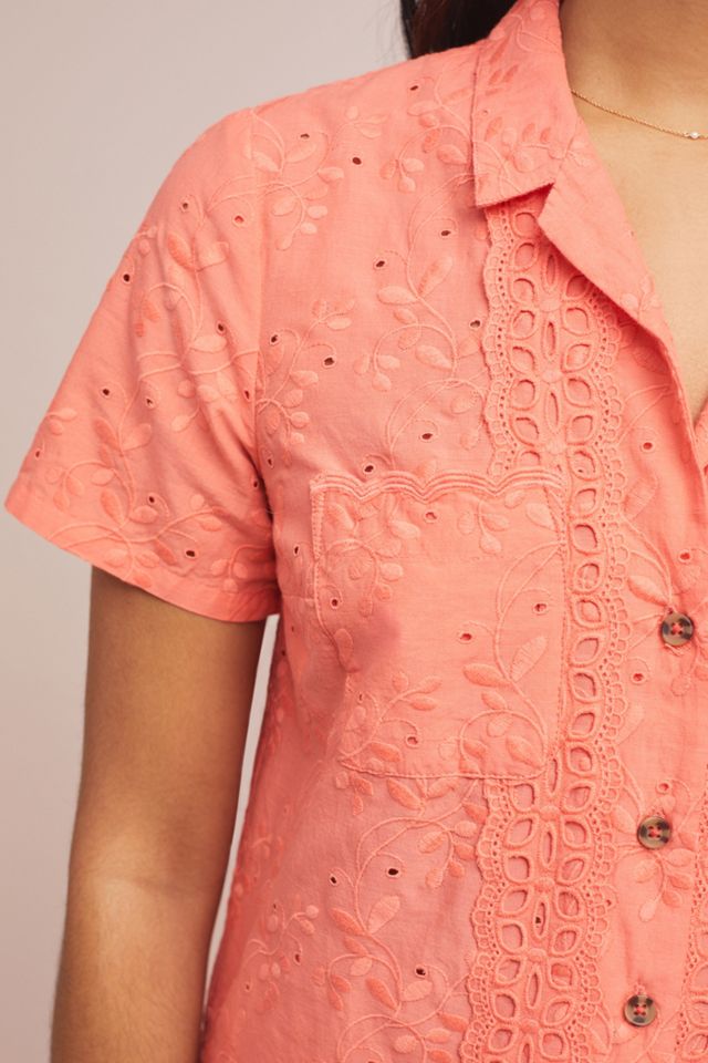 Eyelet Guayabera Top #2