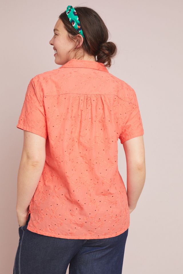 Eyelet Guayabera Top #5