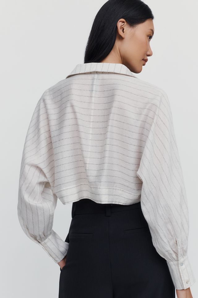 By Anthropologie Cropped Buttondown Shirt #3
