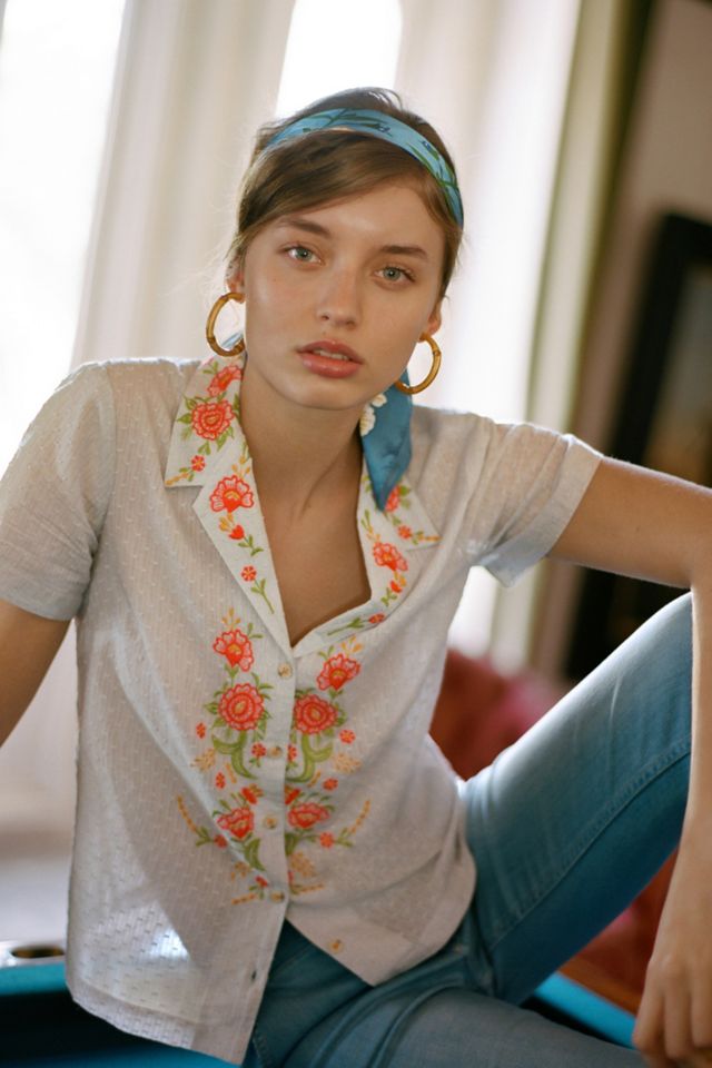 Christie Embroidered Buttondown #4