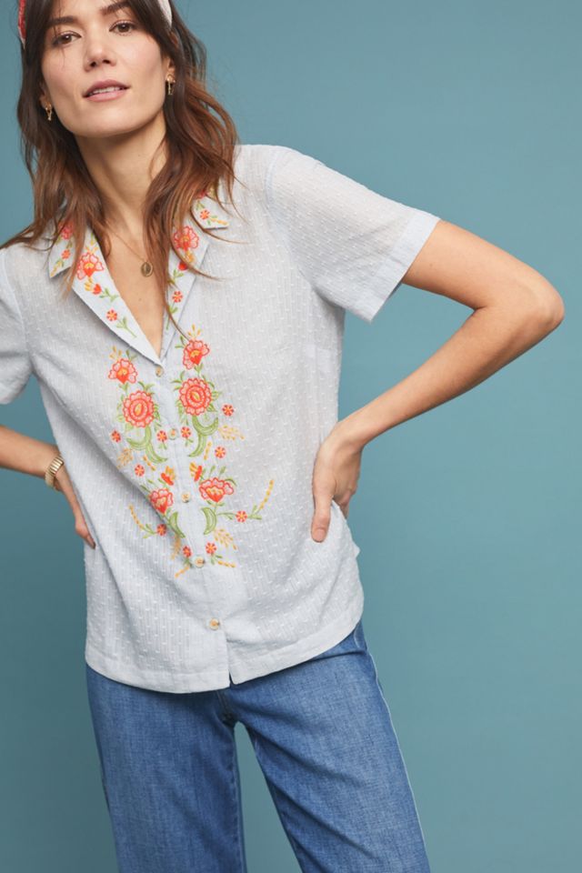 Christie Embroidered Buttondown #3