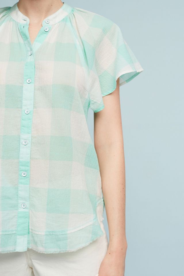 Gingham Flutter Top #1