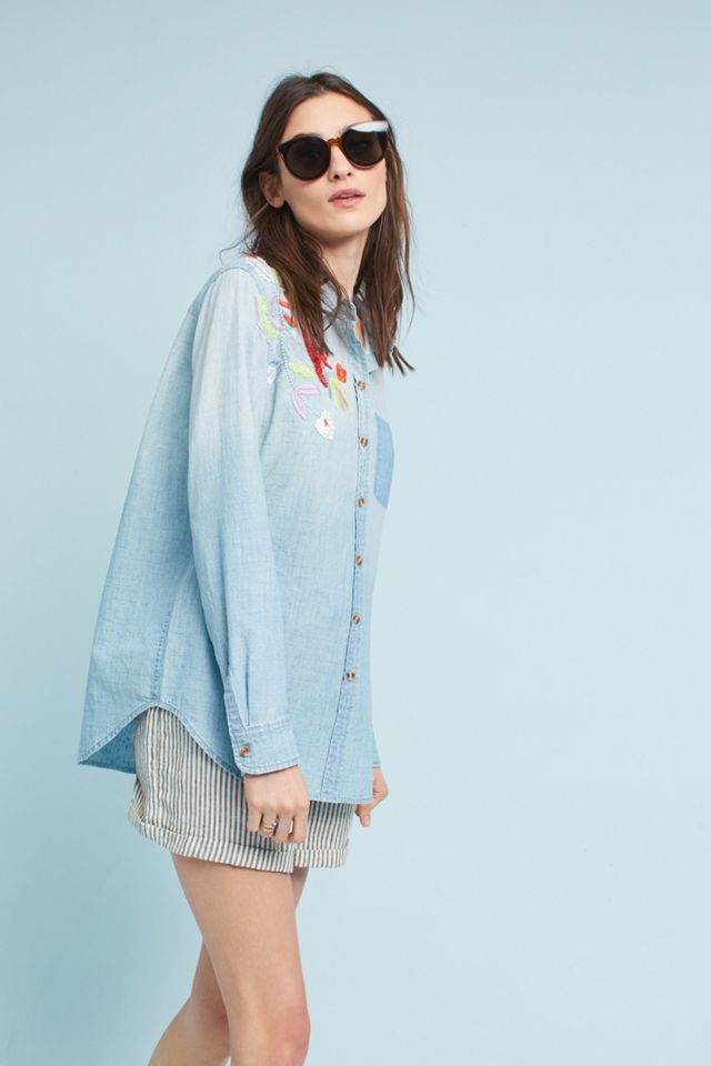 Boise Embroidered Chambray Buttondown #1