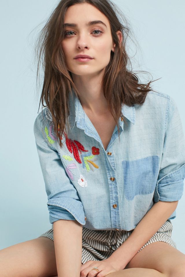 Boise Embroidered Chambray Buttondown