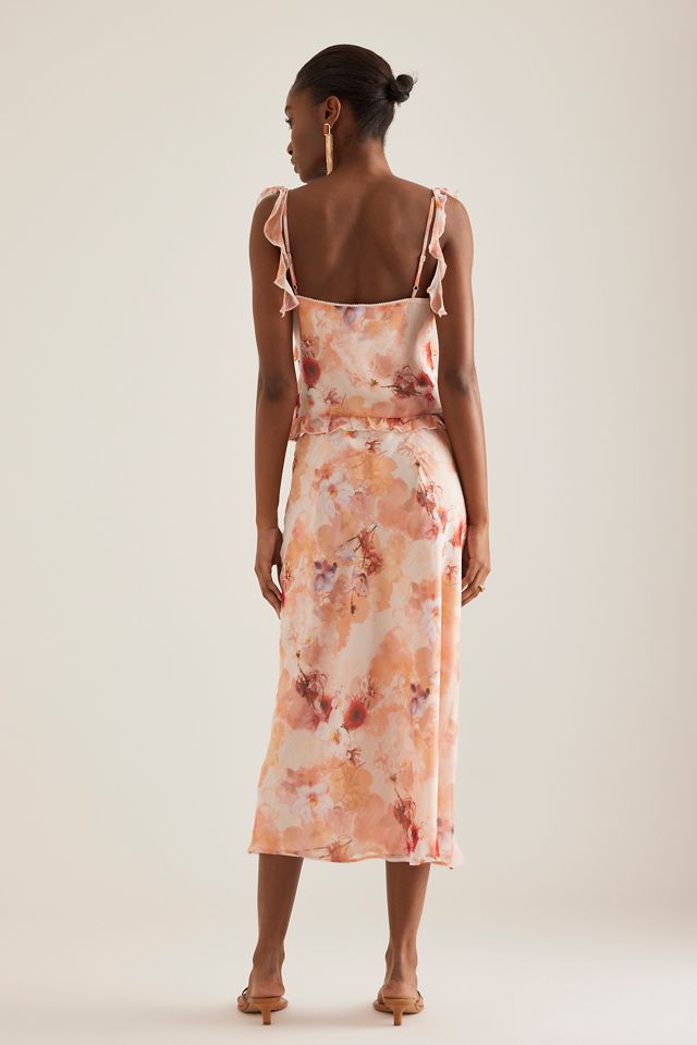 By Anthropologie Floral Ruffle Top #3