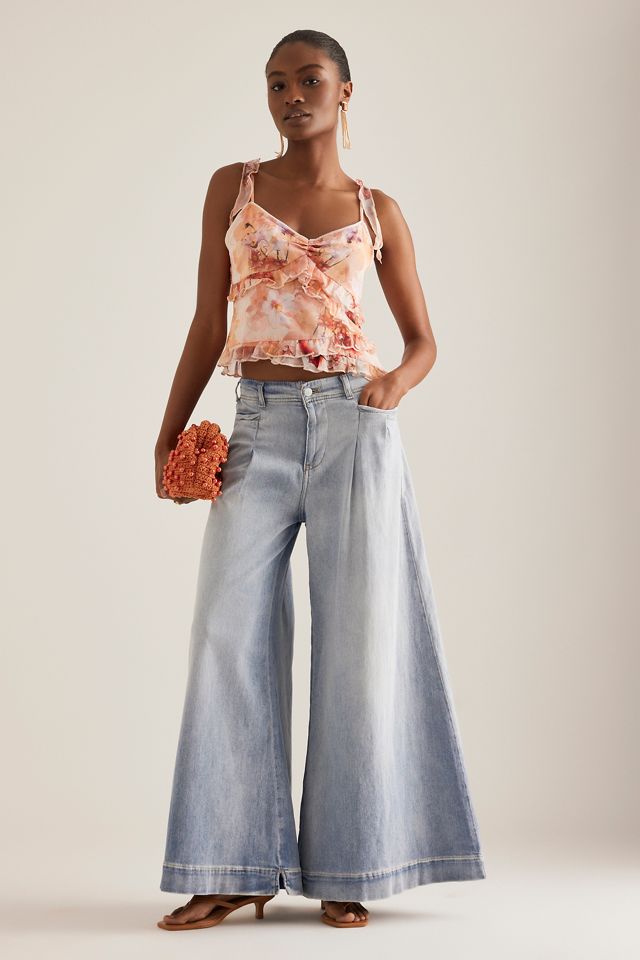 By Anthropologie Floral Ruffle Top #1