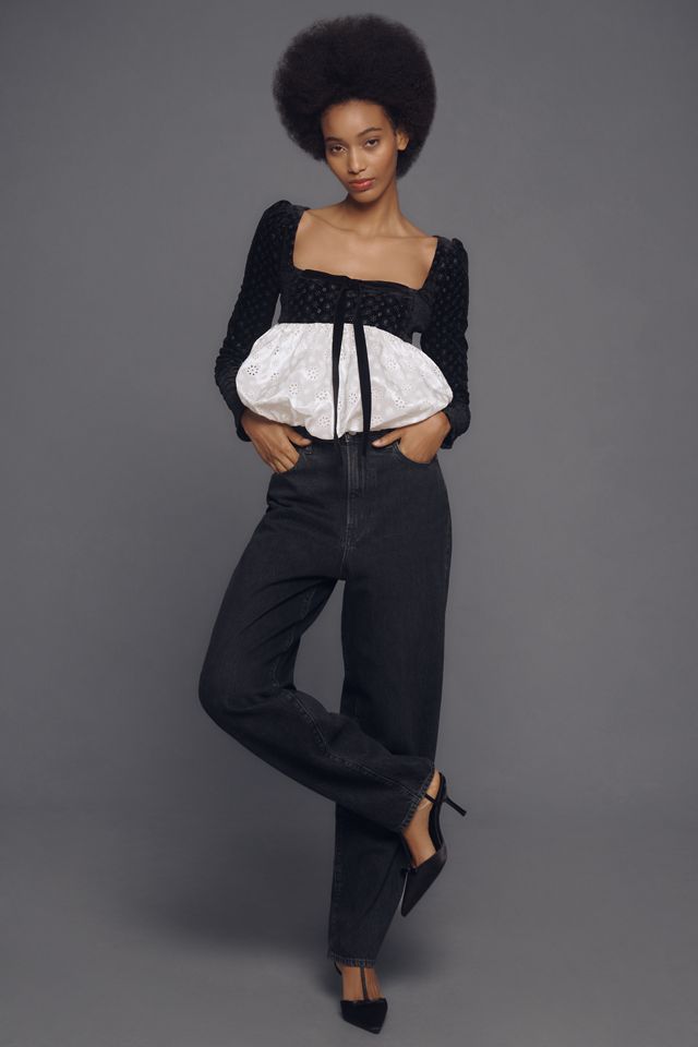 For Love & Lemons Elisa Long-Sleeve Bubble Top | Anthropologie