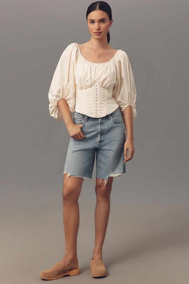 For Love & Lemons Bow-Back Corset Blouse #4