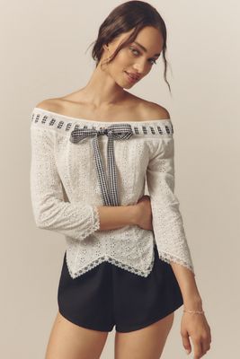 For Love & Lemons Rosie Ribbon Top | Anthropologie