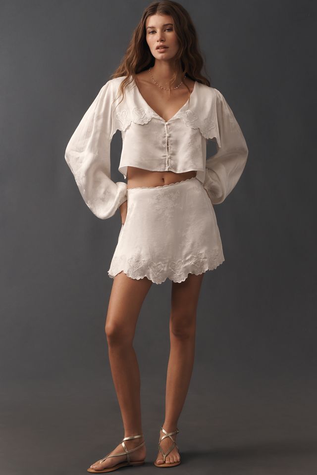 For Love & Lemons Locked Hearts Long-Sleeve Top | Anthropologie