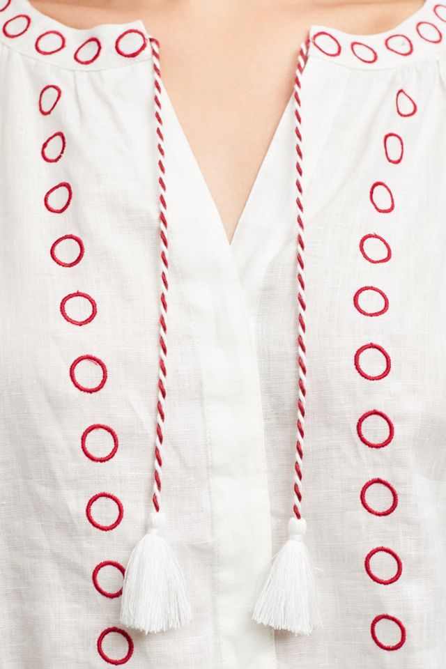 Seabrook Linen Peasant Top #3