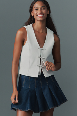 Lamarque Bastina Bow-front Top In White