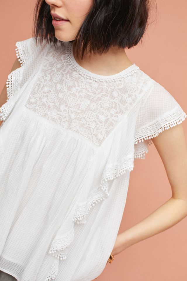 Callie Ruffled Shell #1