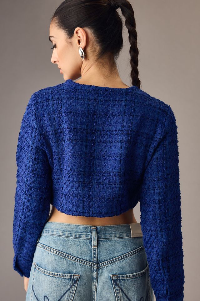 Maeve Cropped Tweed Blazer | Anthropologie