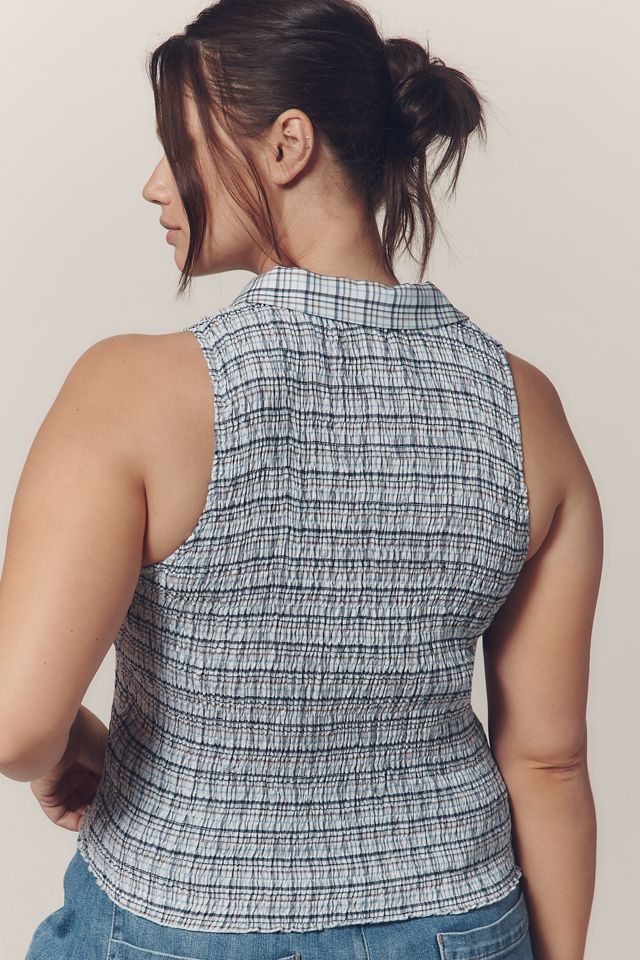 Pilcro Sleeveless Shirred Top #5