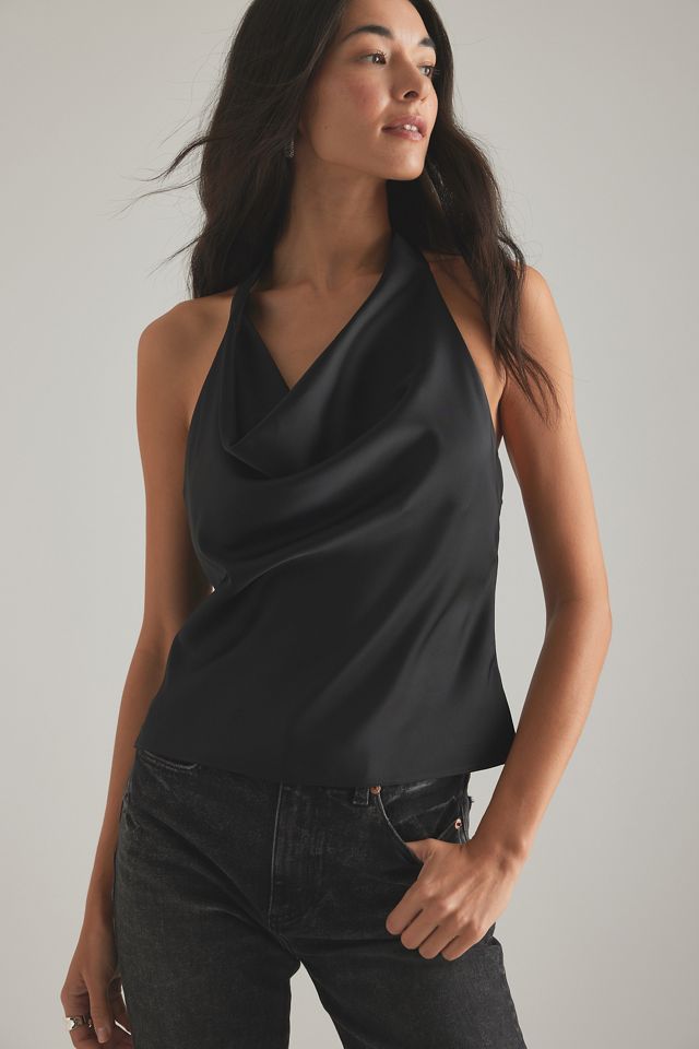 By Anthropologie Satin Halter Top #1