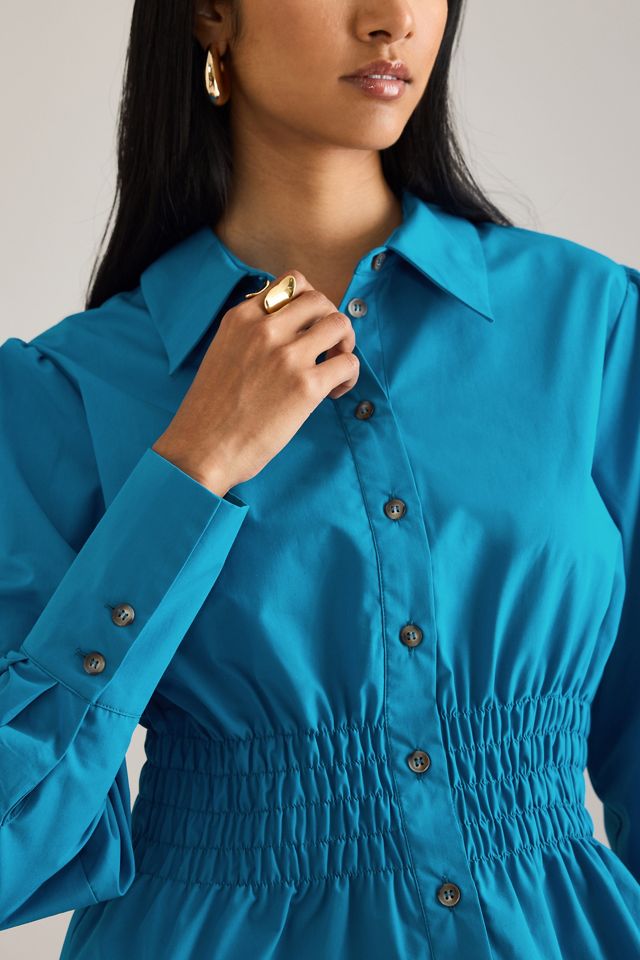 By Anthropologie Chemise Froncée Manches Longues #5