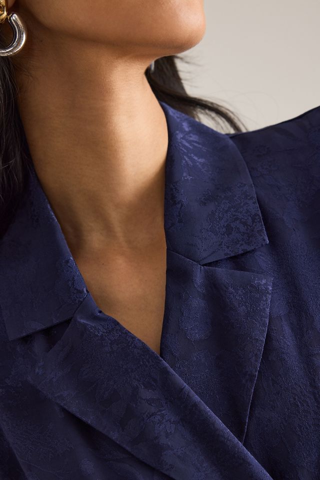 By Anthropologie Chemise croisée à double boutonnage en jacquard #5