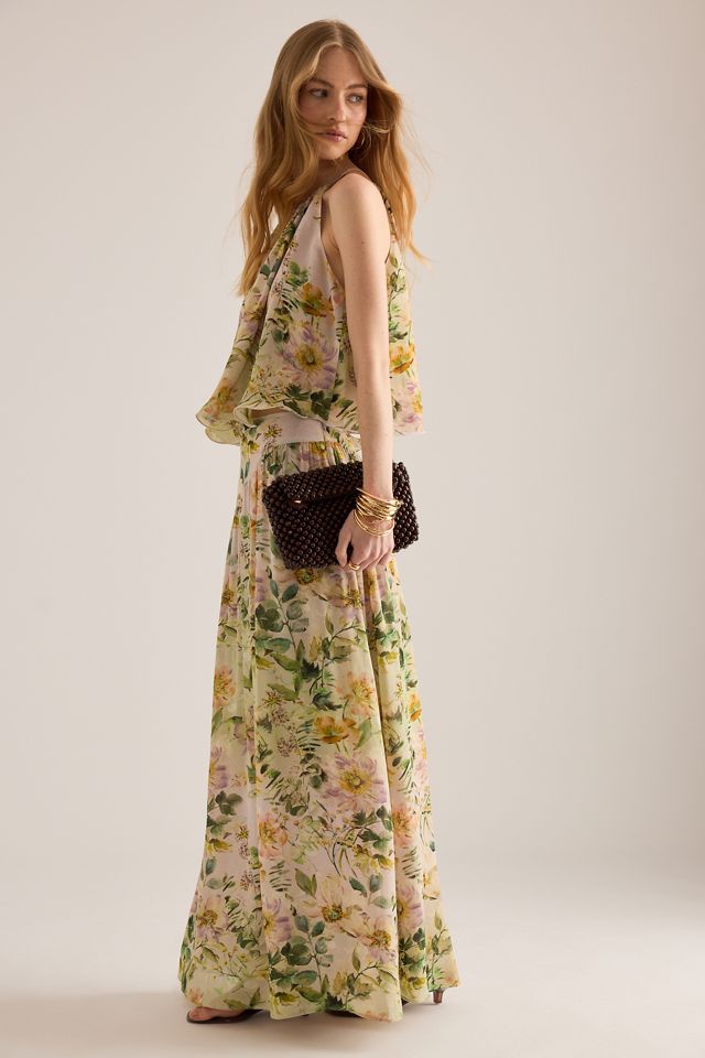 By Anthropologie Fifi Floral Halter Swing Top #2