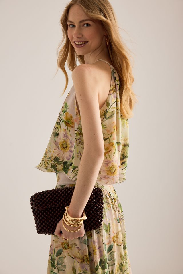 By Anthropologie Fifi Floral Halter Swing Top #4
