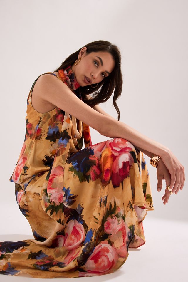By Anthropologie Bedrucktes Cami-Top mit Schaldetail #4