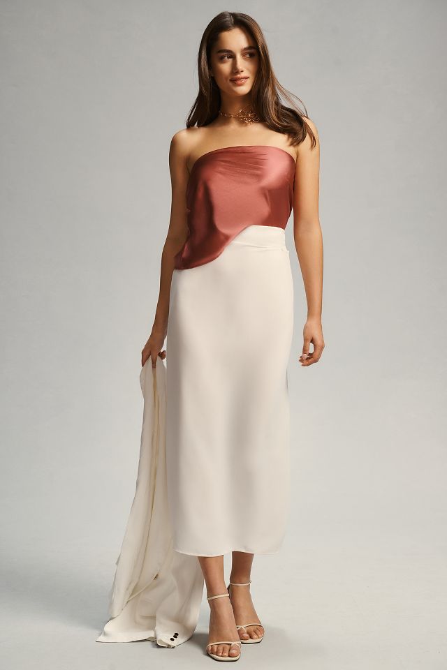 Strapless Satin Top