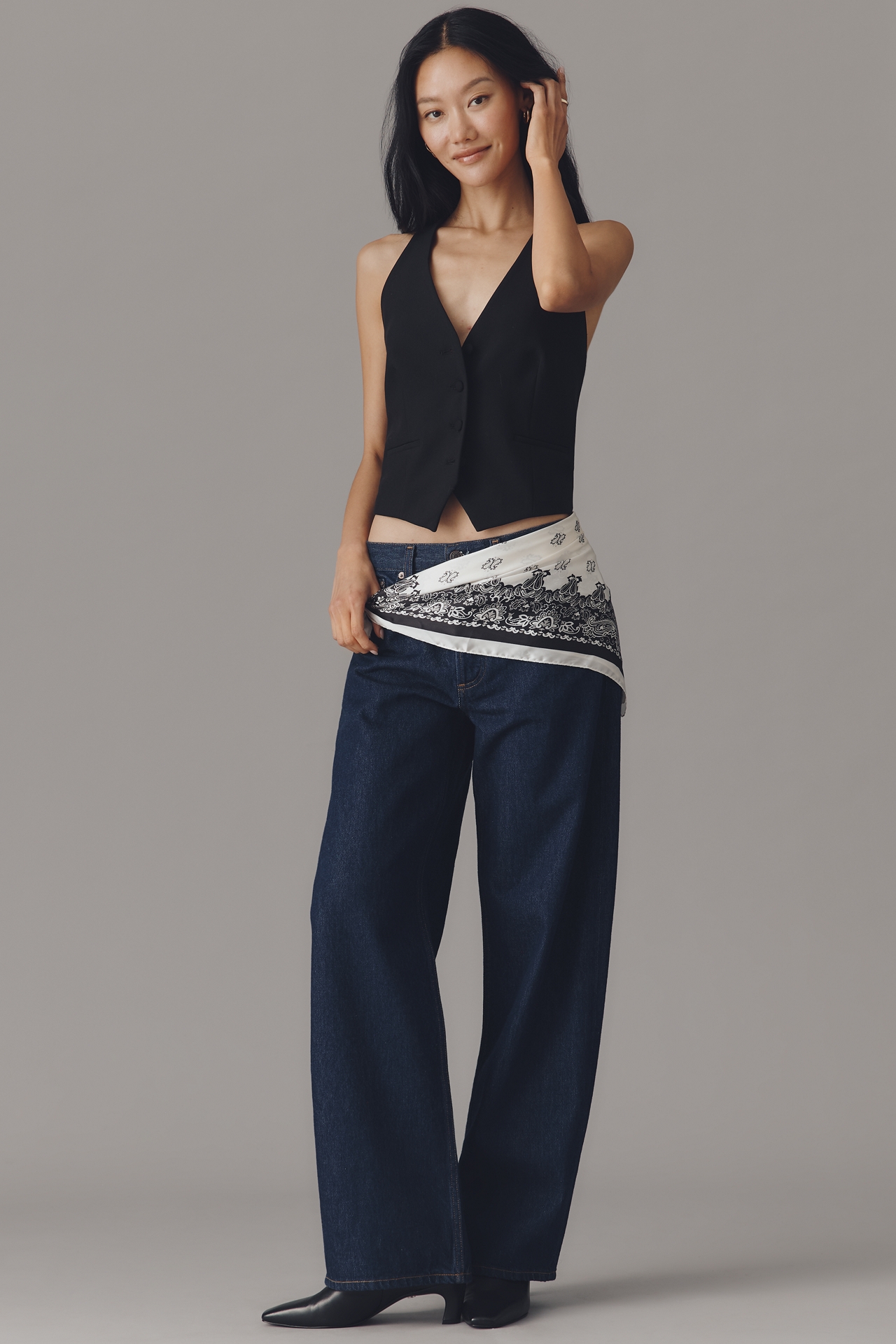 By Anthropologie Buttondown Halter Vest