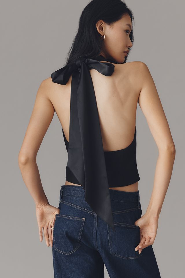 By Anthropologie Halter-Weste mit Knopfleiste #1