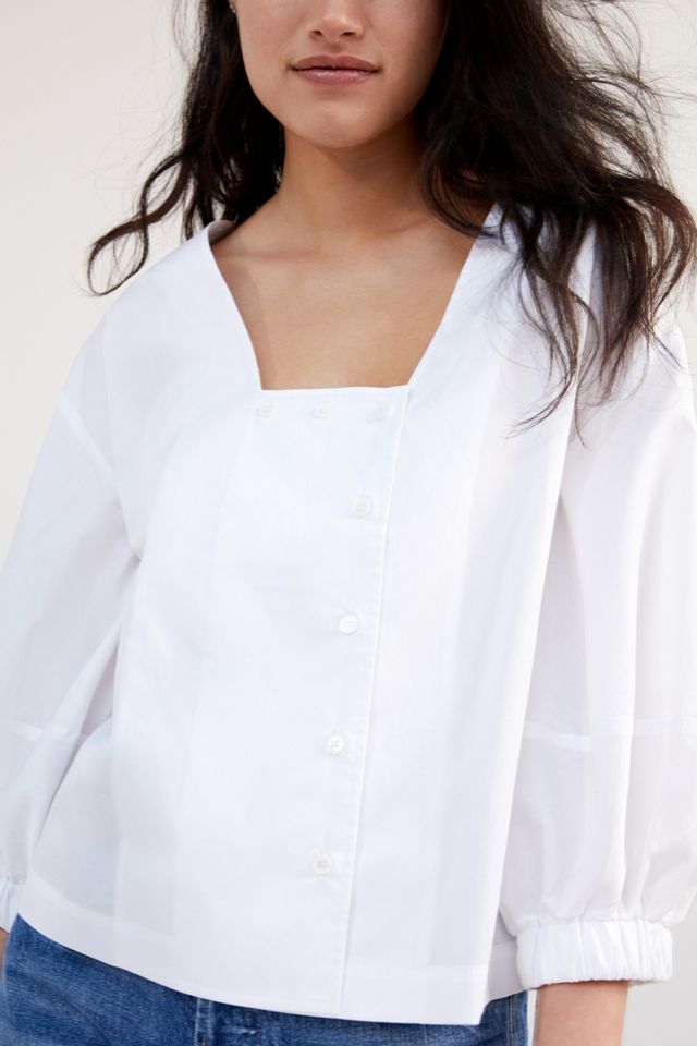 Puff-Sleeved Buttondown #1